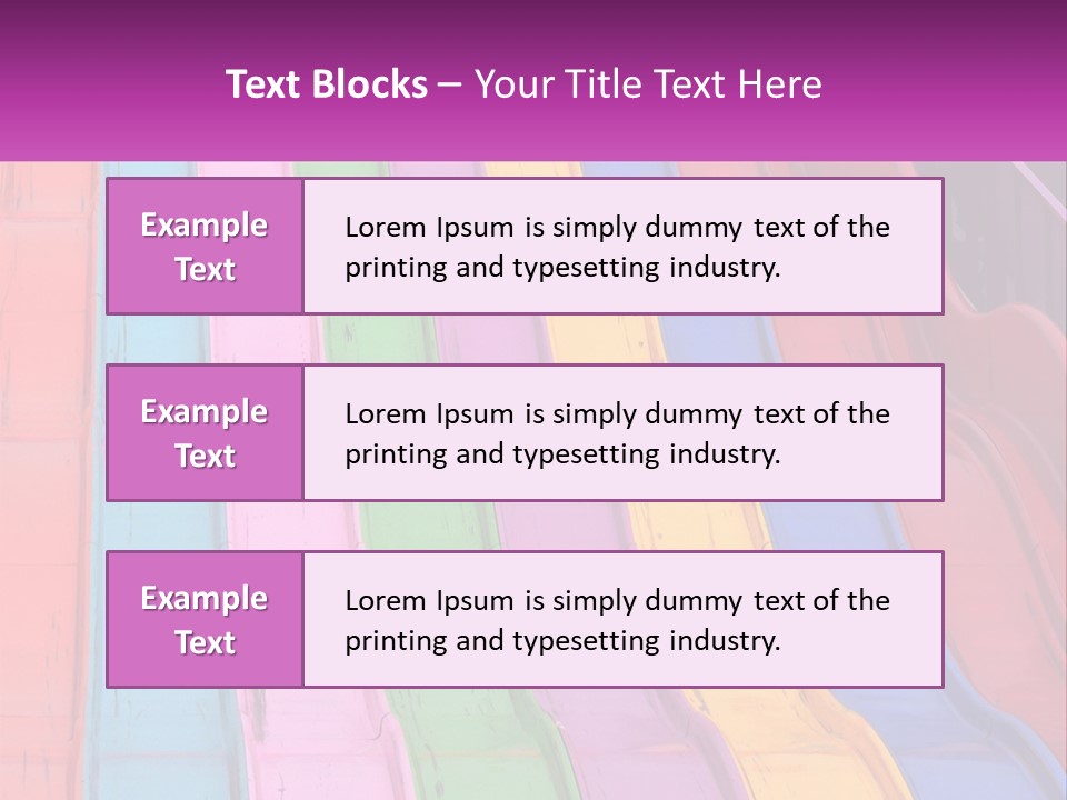 A Bunch Of Colorful Plastic Chairs In A Row PowerPoint Template