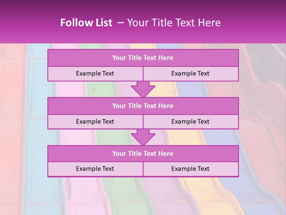 A Bunch Of Colorful Plastic Chairs In A Row PowerPoint Template