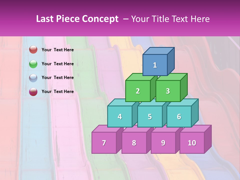 A Bunch Of Colorful Plastic Chairs In A Row PowerPoint Template