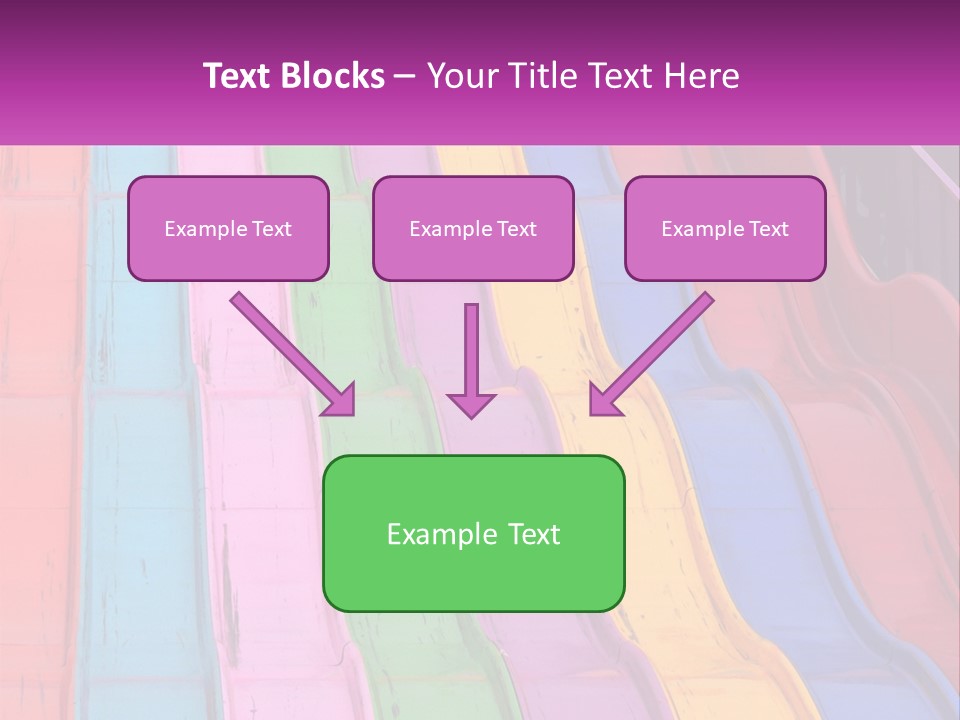 A Bunch Of Colorful Plastic Chairs In A Row PowerPoint Template