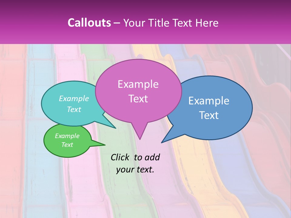A Bunch Of Colorful Plastic Chairs In A Row PowerPoint Template