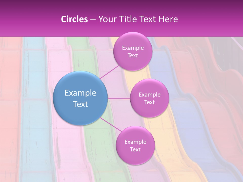 A Bunch Of Colorful Plastic Chairs In A Row PowerPoint Template