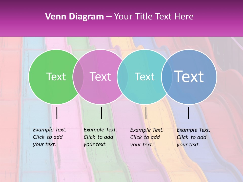 A Bunch Of Colorful Plastic Chairs In A Row PowerPoint Template