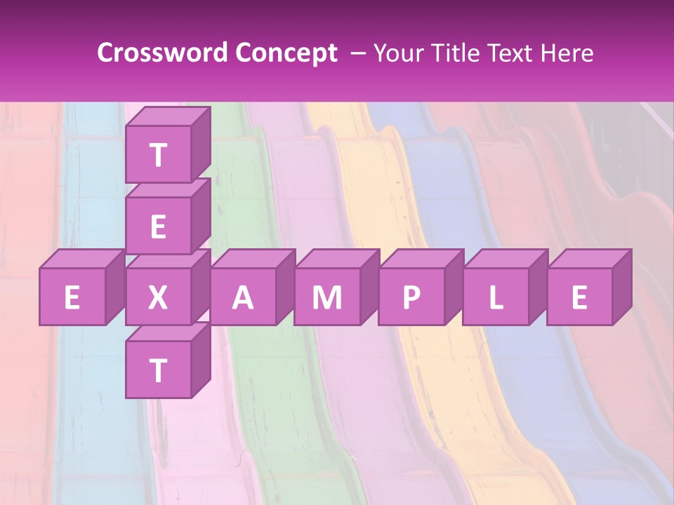 A Bunch Of Colorful Plastic Chairs In A Row PowerPoint Template