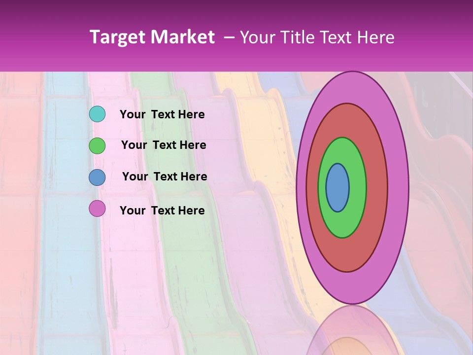 A Bunch Of Colorful Plastic Chairs In A Row PowerPoint Template