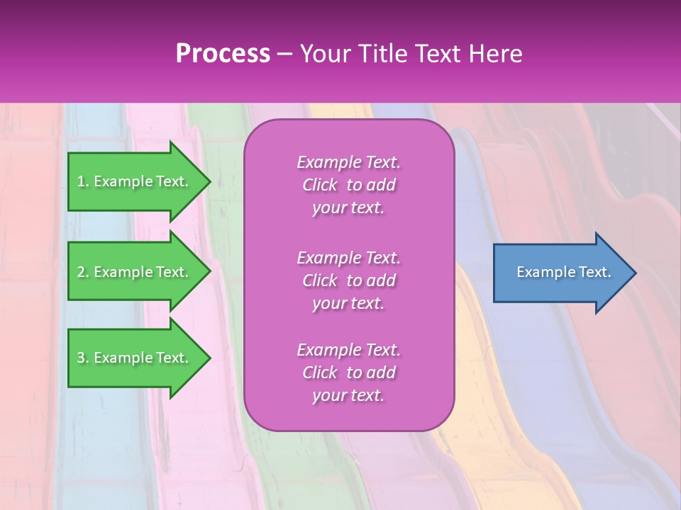 A Bunch Of Colorful Plastic Chairs In A Row PowerPoint Template
