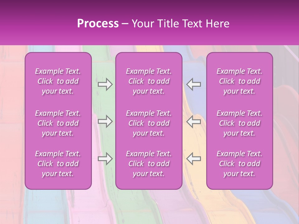 A Bunch Of Colorful Plastic Chairs In A Row PowerPoint Template