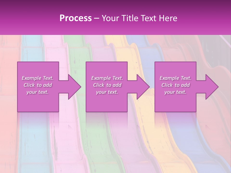 A Bunch Of Colorful Plastic Chairs In A Row PowerPoint Template