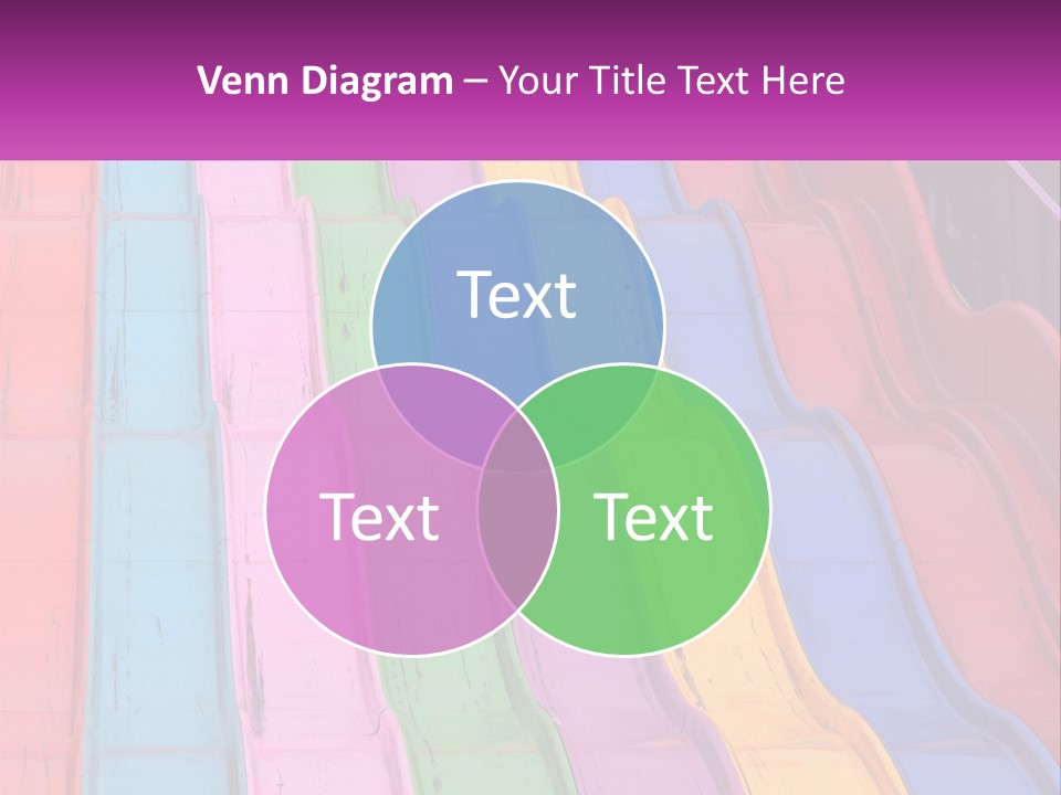 A Bunch Of Colorful Plastic Chairs In A Row PowerPoint Template
