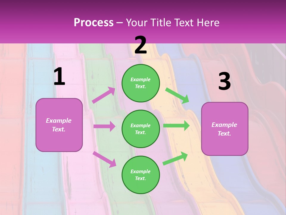 A Bunch Of Colorful Plastic Chairs In A Row PowerPoint Template