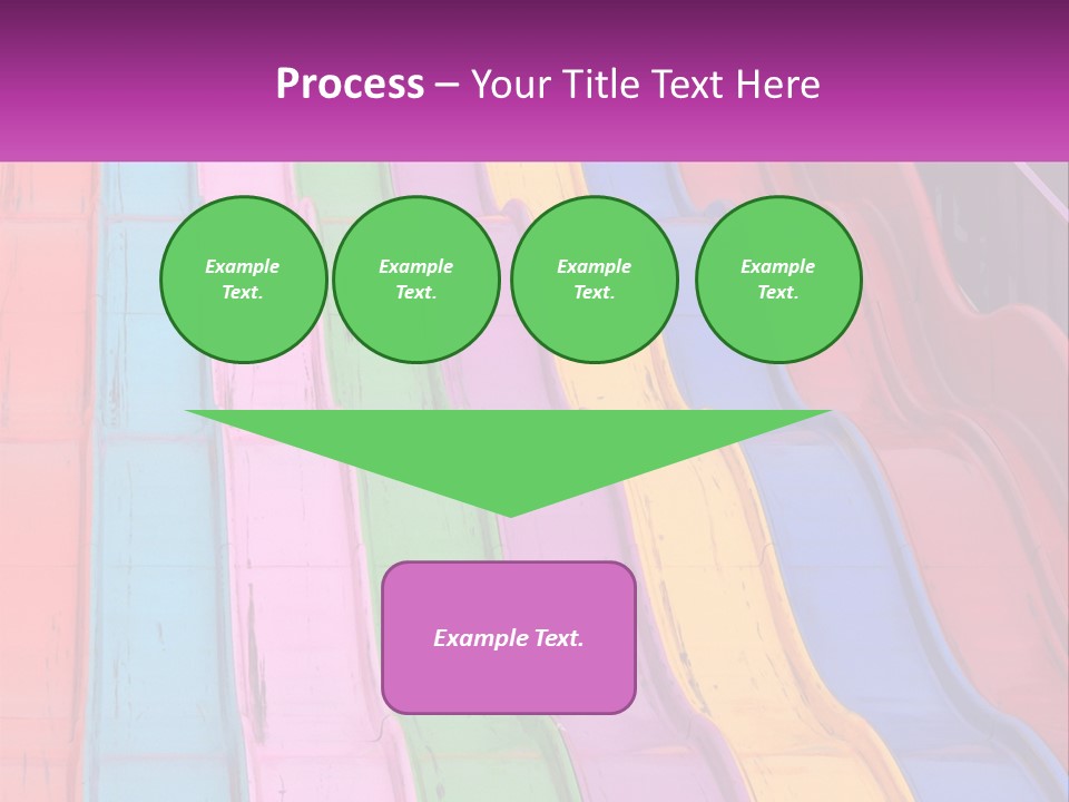 A Bunch Of Colorful Plastic Chairs In A Row PowerPoint Template