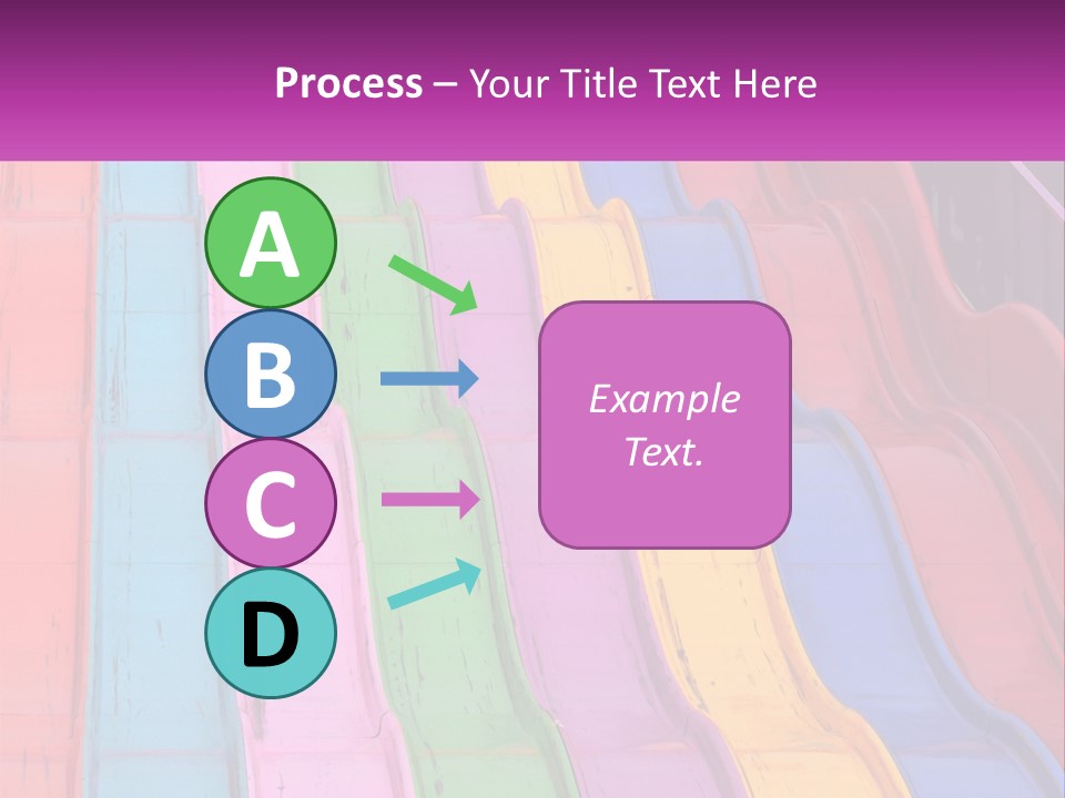 A Bunch Of Colorful Plastic Chairs In A Row PowerPoint Template