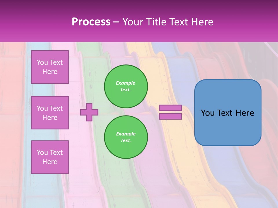 A Bunch Of Colorful Plastic Chairs In A Row PowerPoint Template