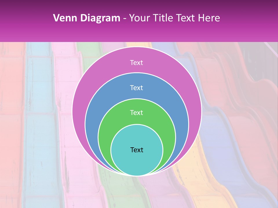 A Bunch Of Colorful Plastic Chairs In A Row PowerPoint Template