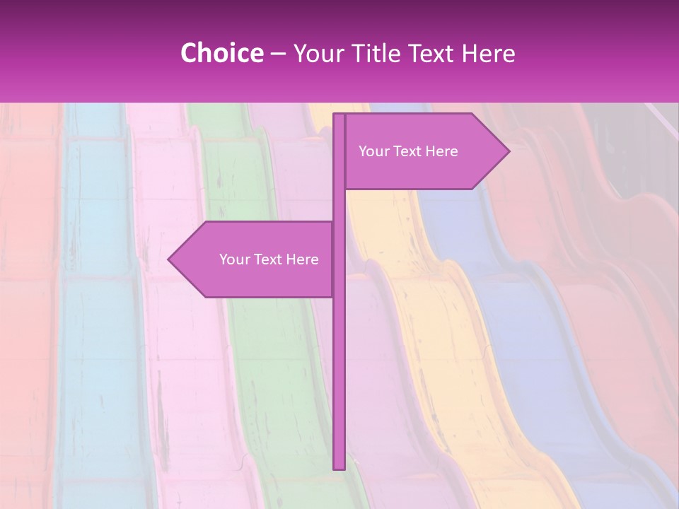 A Bunch Of Colorful Plastic Chairs In A Row PowerPoint Template