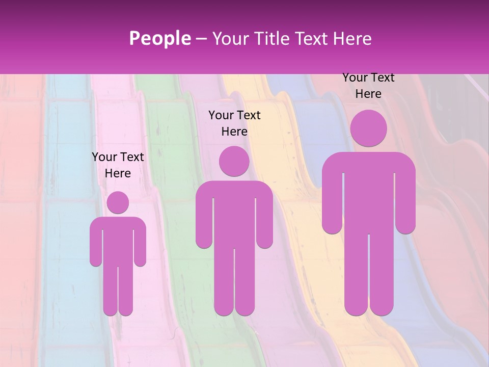 A Bunch Of Colorful Plastic Chairs In A Row PowerPoint Template