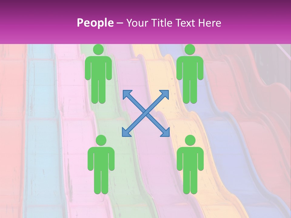 A Bunch Of Colorful Plastic Chairs In A Row PowerPoint Template