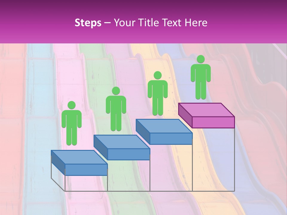 A Bunch Of Colorful Plastic Chairs In A Row PowerPoint Template