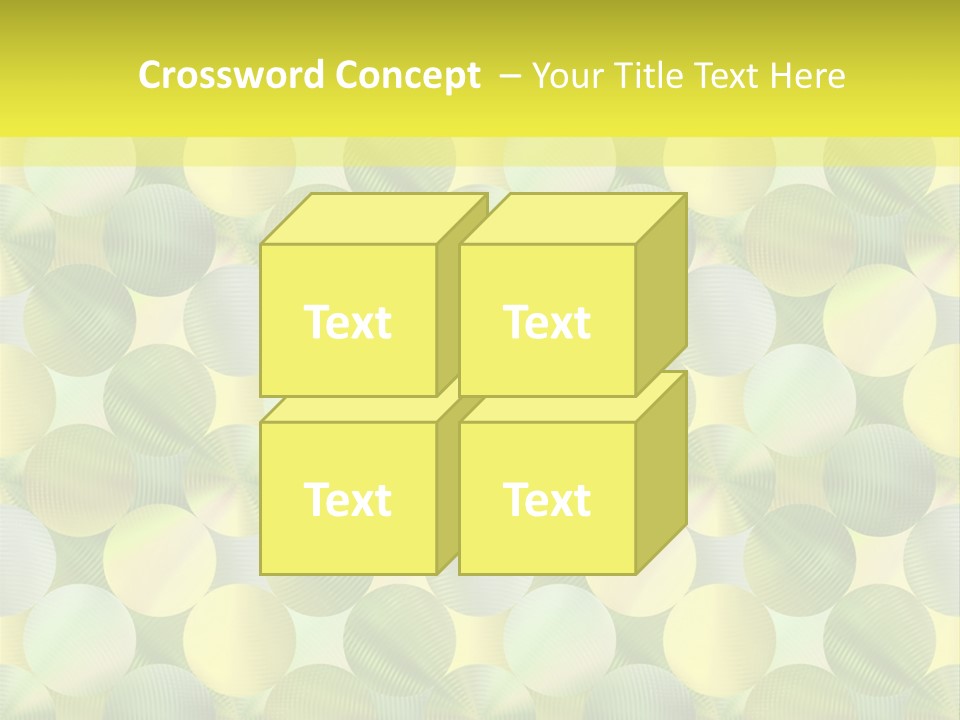 A Green And Yellow Background With Circles PowerPoint Template