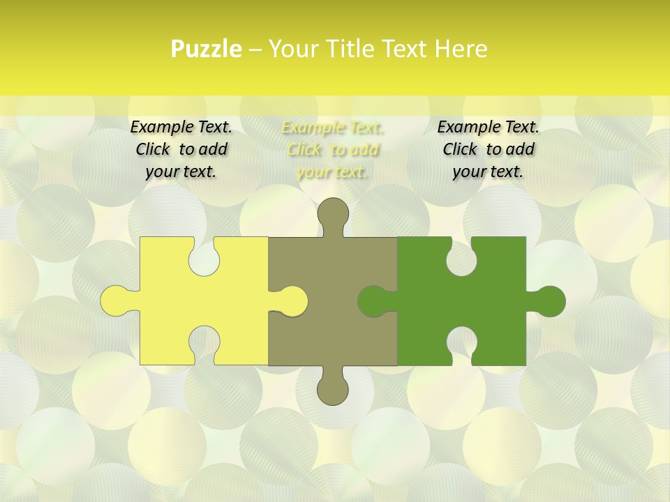 A Green And Yellow Background With Circles PowerPoint Template