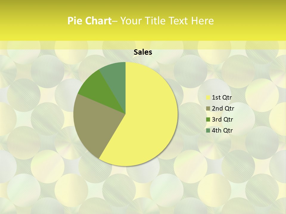 A Green And Yellow Background With Circles PowerPoint Template