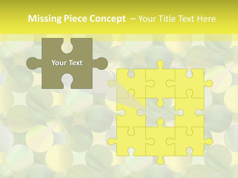 A Green And Yellow Background With Circles PowerPoint Template