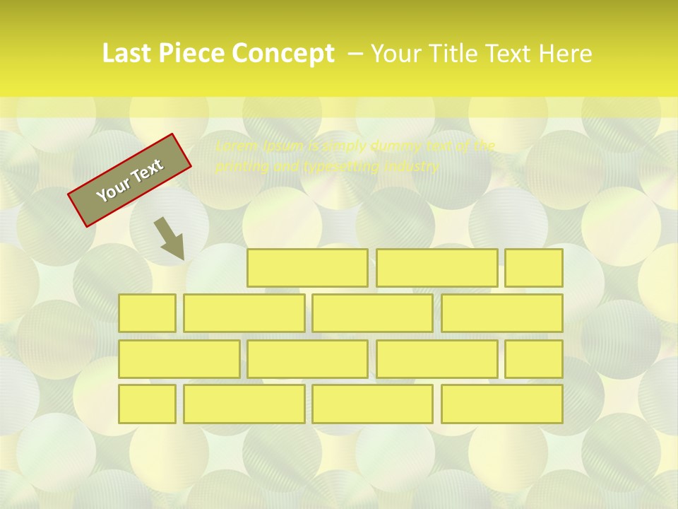 A Green And Yellow Background With Circles PowerPoint Template