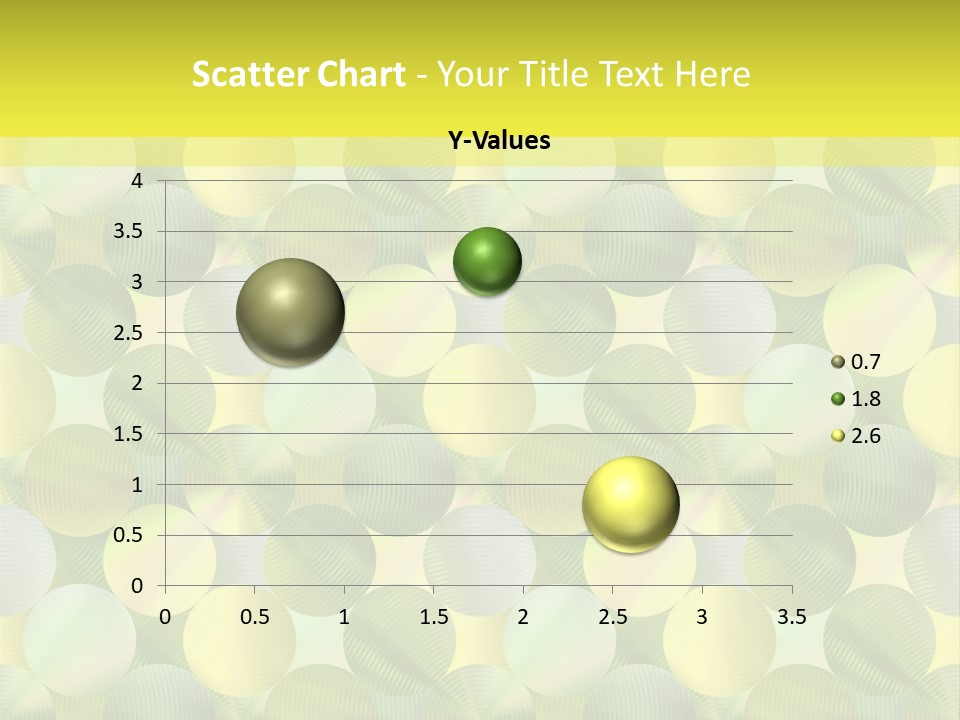 A Green And Yellow Background With Circles PowerPoint Template