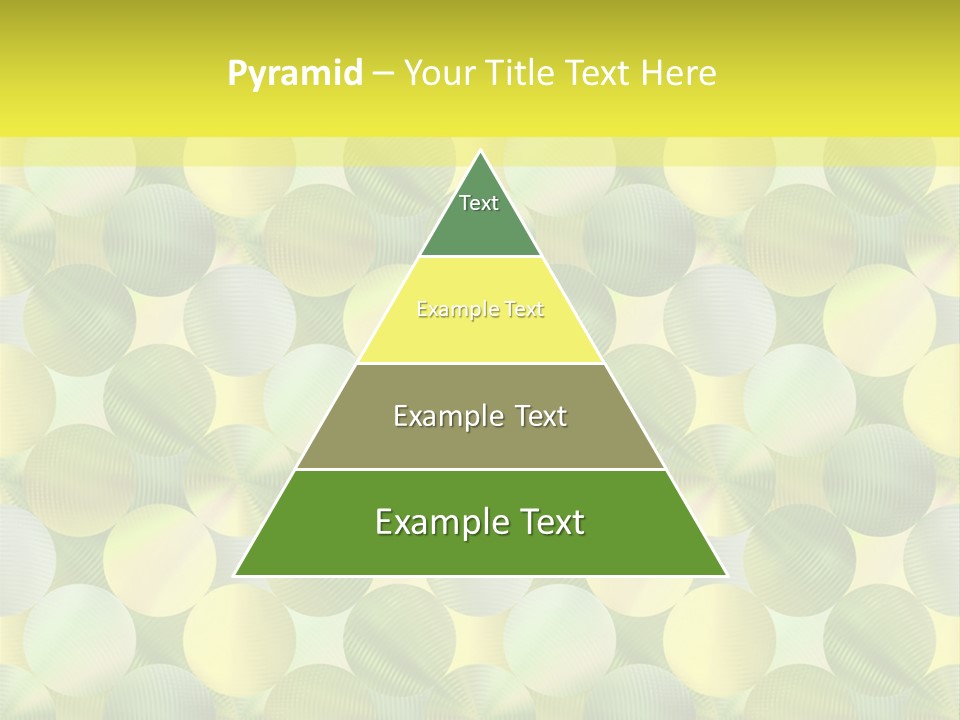 A Green And Yellow Background With Circles PowerPoint Template