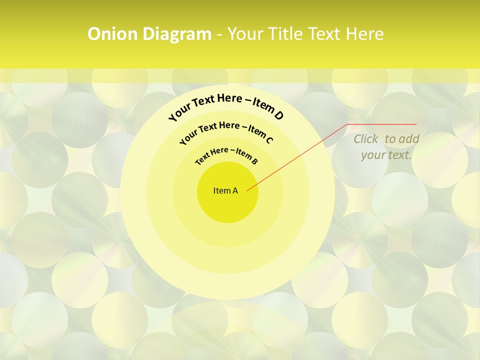 A Green And Yellow Background With Circles PowerPoint Template