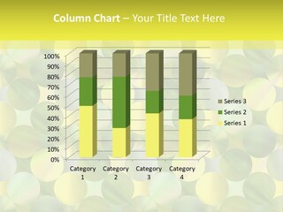 A Green And Yellow Background With Circles PowerPoint Template