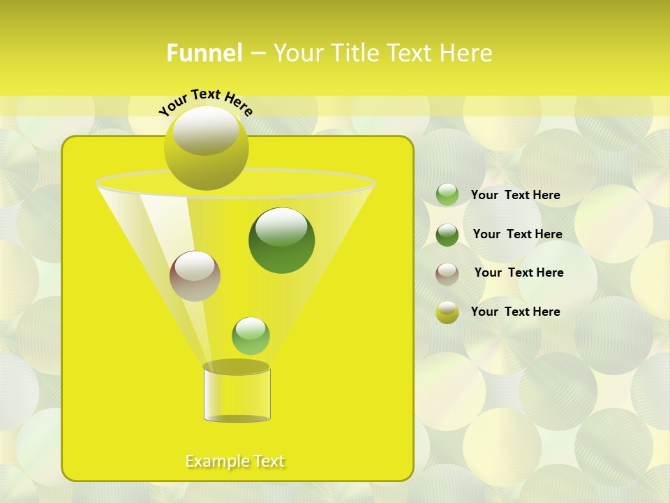 A Green And Yellow Background With Circles PowerPoint Template