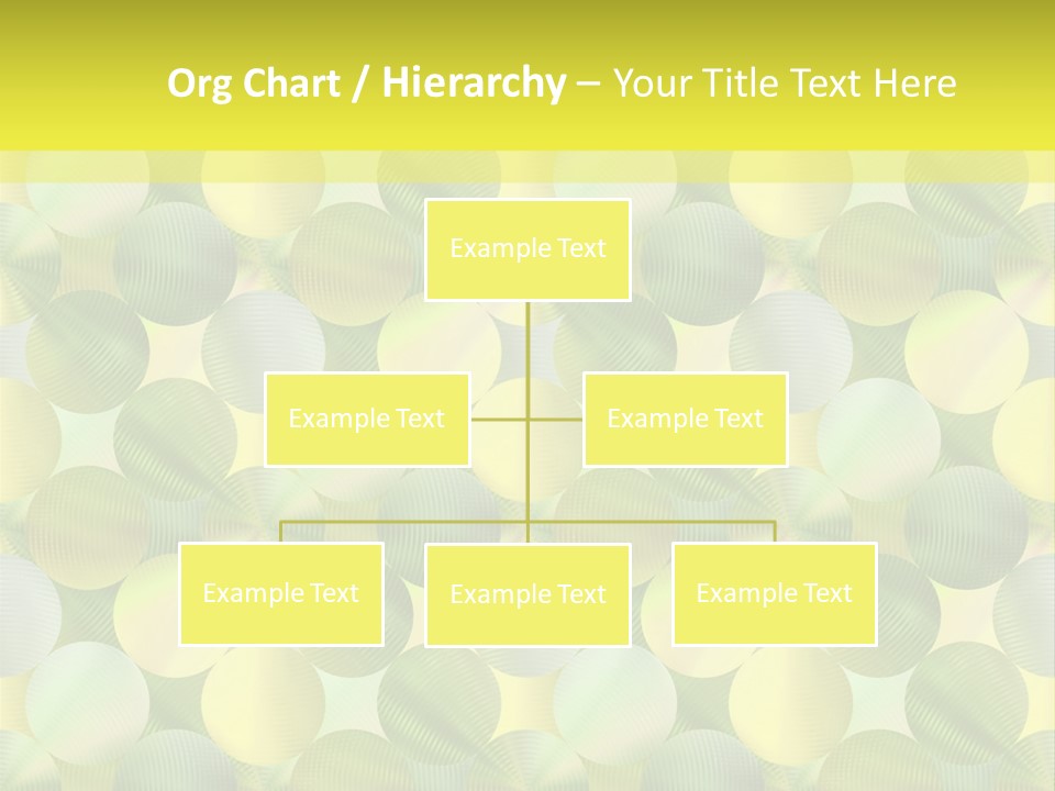 A Green And Yellow Background With Circles PowerPoint Template