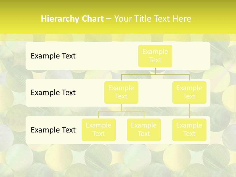 A Green And Yellow Background With Circles PowerPoint Template