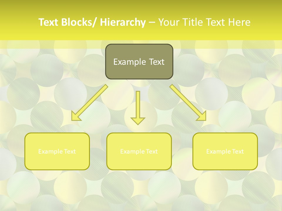 A Green And Yellow Background With Circles PowerPoint Template