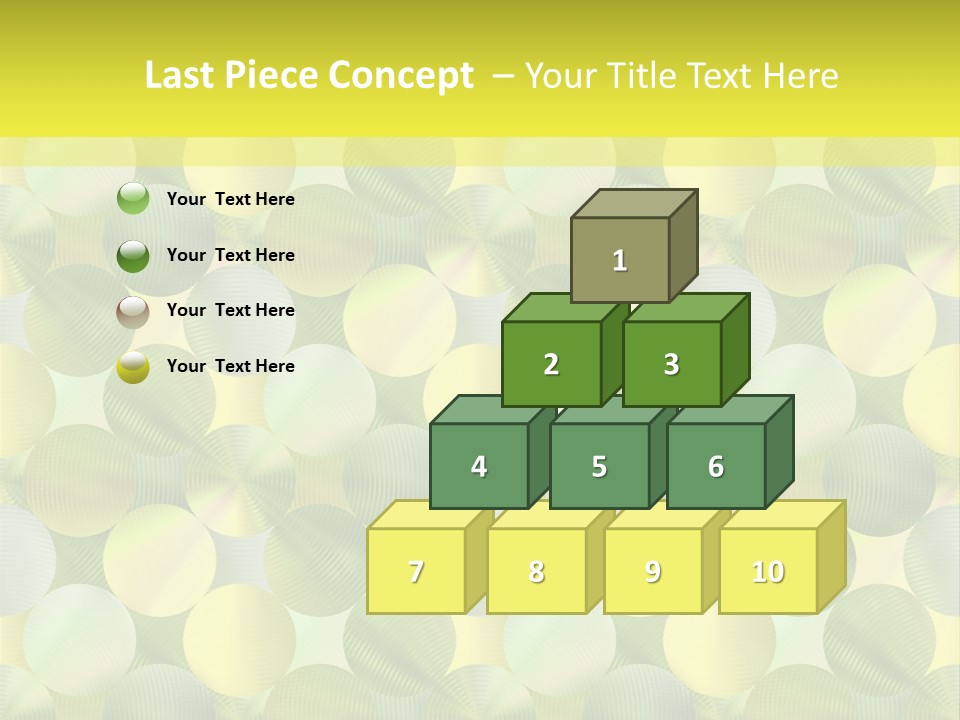 A Green And Yellow Background With Circles PowerPoint Template