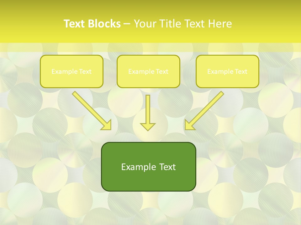 A Green And Yellow Background With Circles PowerPoint Template