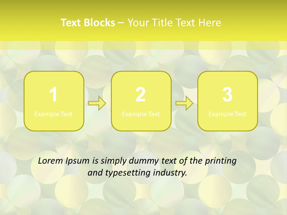 A Green And Yellow Background With Circles PowerPoint Template
