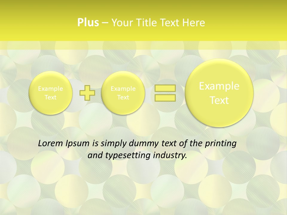 A Green And Yellow Background With Circles PowerPoint Template