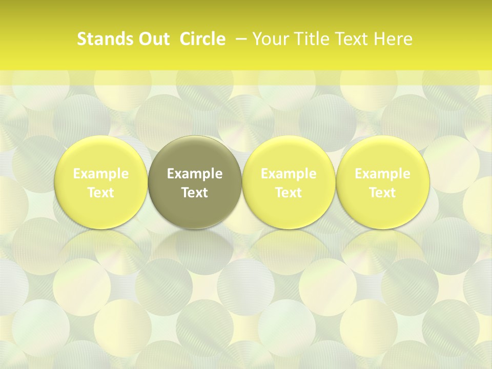 A Green And Yellow Background With Circles PowerPoint Template