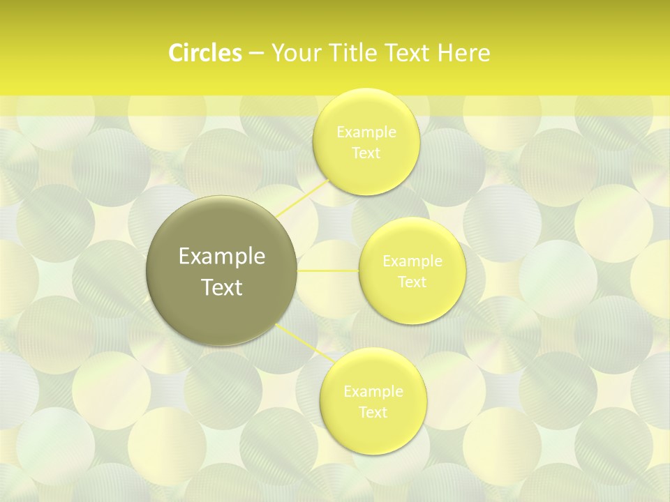 A Green And Yellow Background With Circles PowerPoint Template