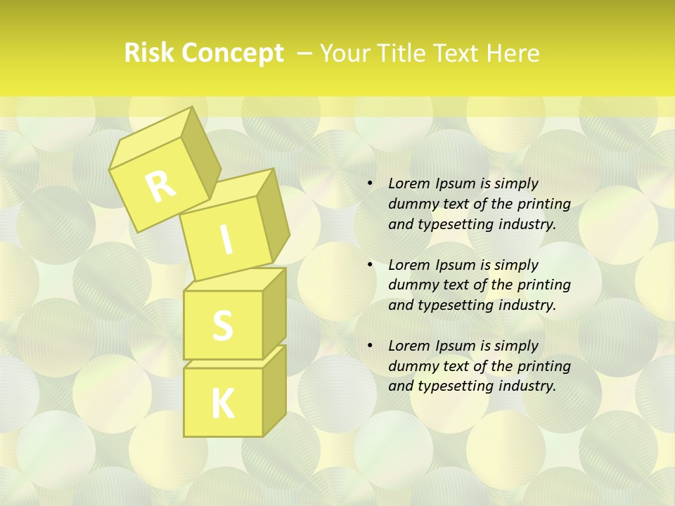 A Green And Yellow Background With Circles PowerPoint Template