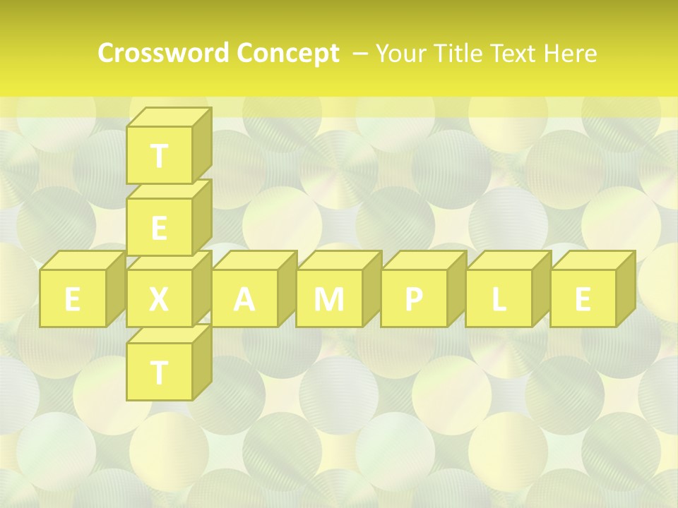 A Green And Yellow Background With Circles PowerPoint Template