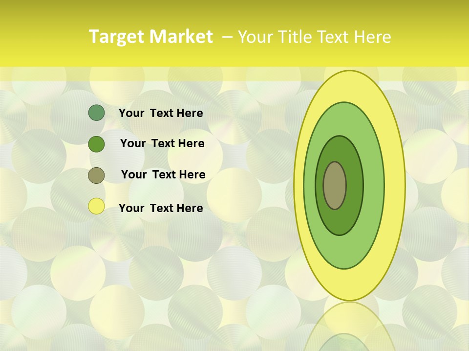 A Green And Yellow Background With Circles PowerPoint Template