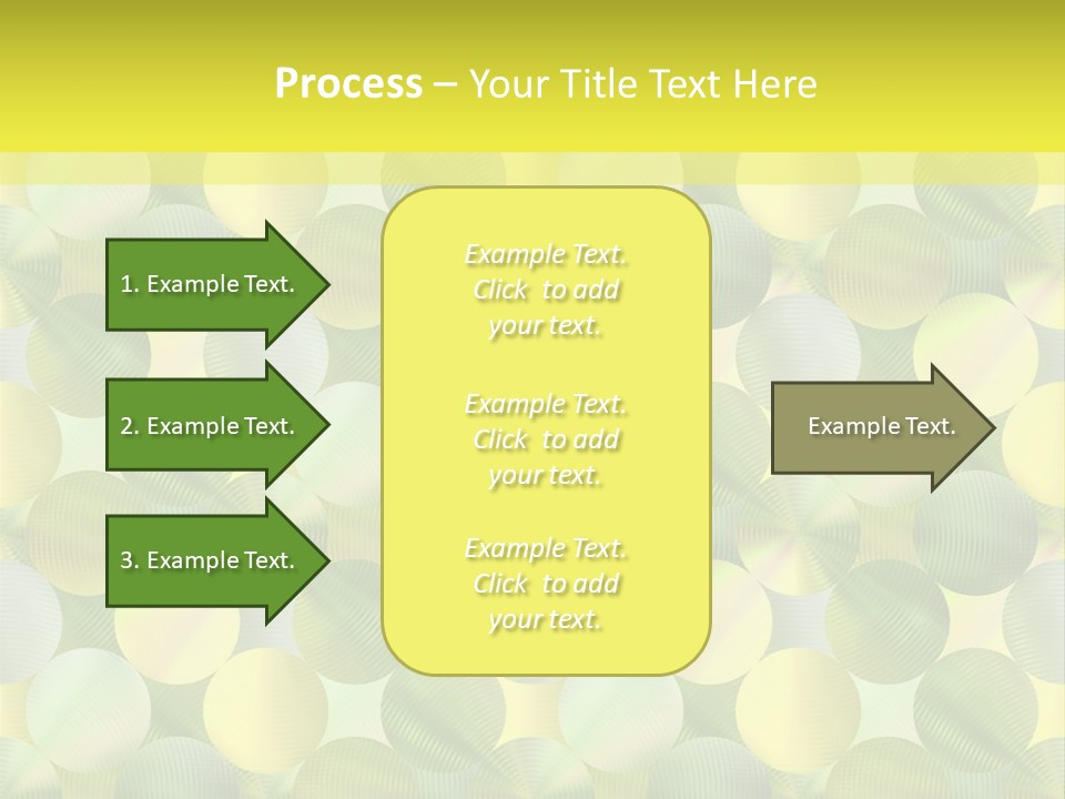 A Green And Yellow Background With Circles PowerPoint Template