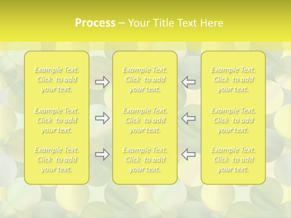 A Green And Yellow Background With Circles PowerPoint Template