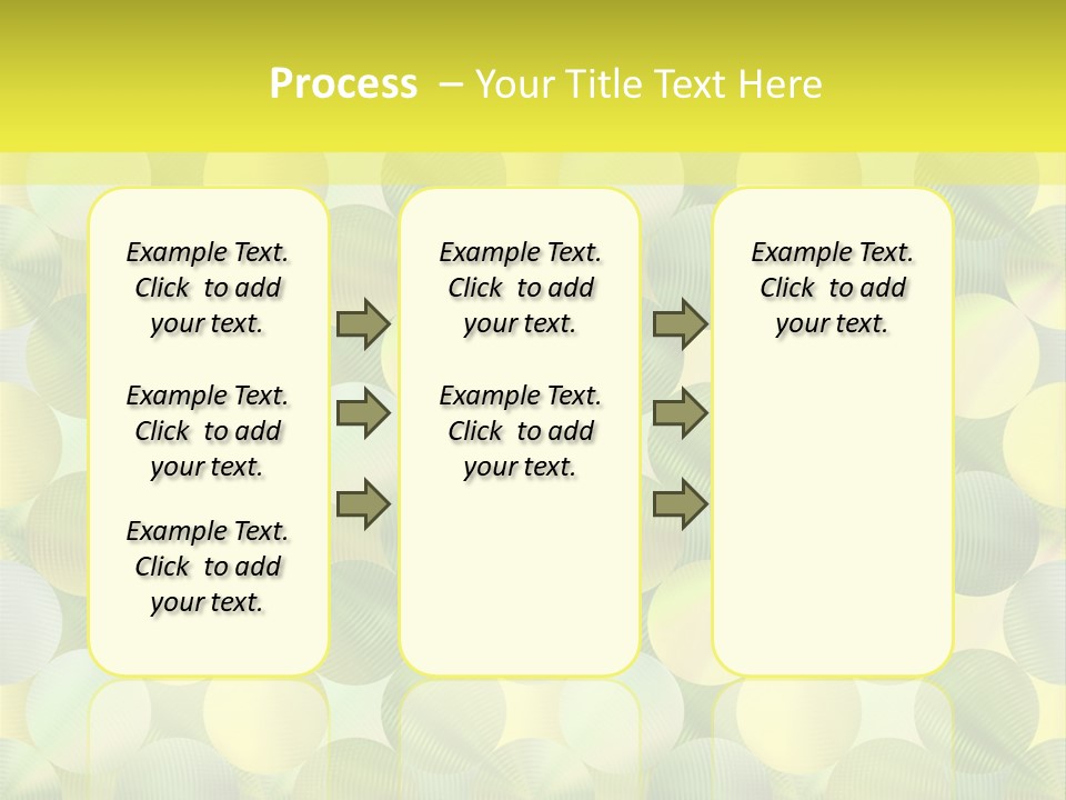 A Green And Yellow Background With Circles PowerPoint Template