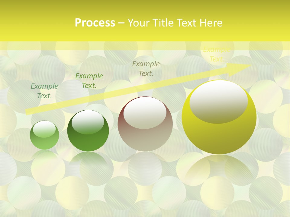 A Green And Yellow Background With Circles PowerPoint Template