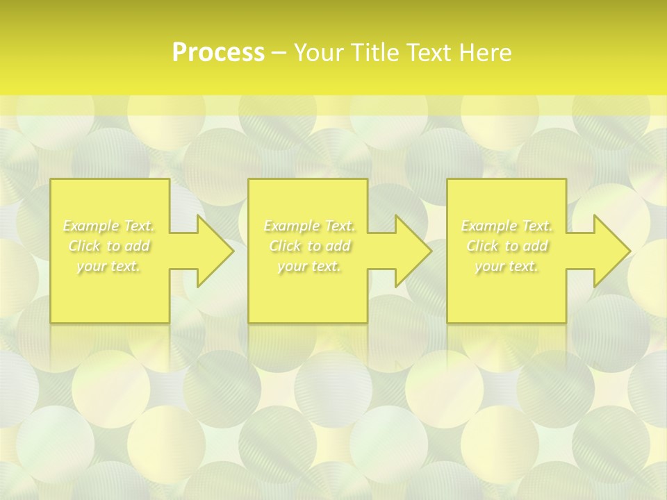 A Green And Yellow Background With Circles PowerPoint Template