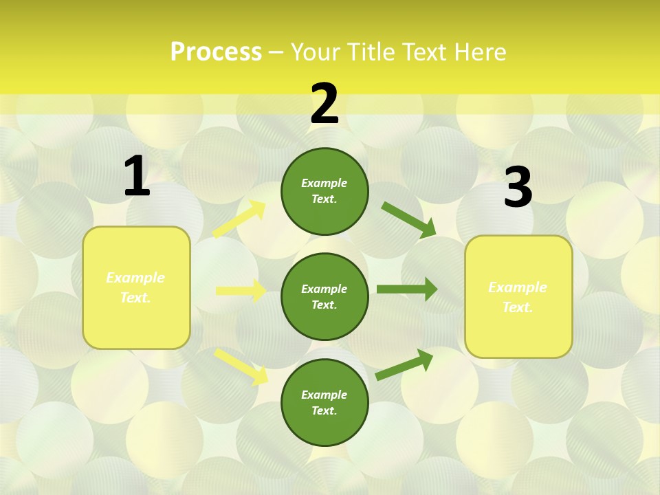 A Green And Yellow Background With Circles PowerPoint Template
